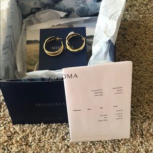 Missoma gold medium infini hoop earrings